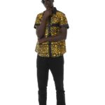 Yellow layered print for men