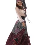 Top and skirt with head tie